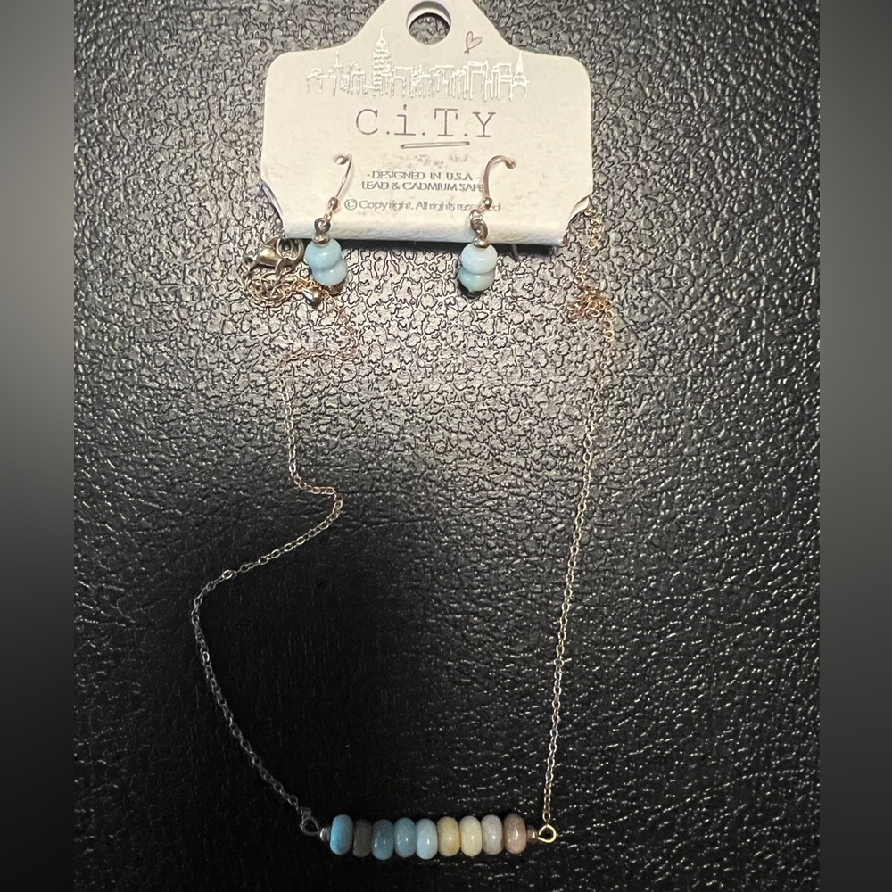 🤩 $5 SALE! 🤩 NWT C.I.T.Y necklace and earrings set - Picture 2 of 4